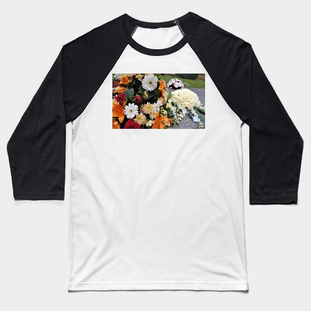 Paris Fall Flowers Baseball T-Shirt by BlackBeret